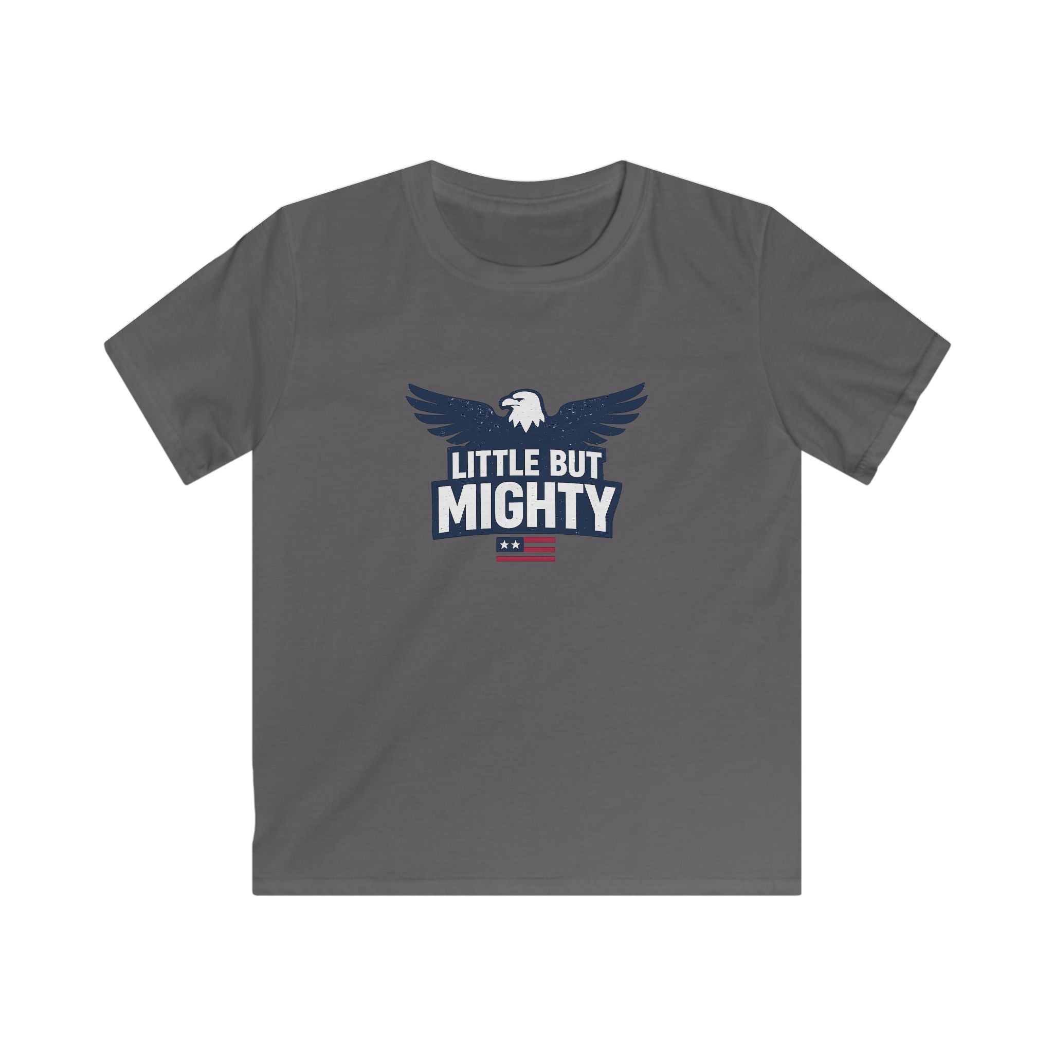 Kids Tee — "Little But Mighty" Eagle Patriotic Shirt