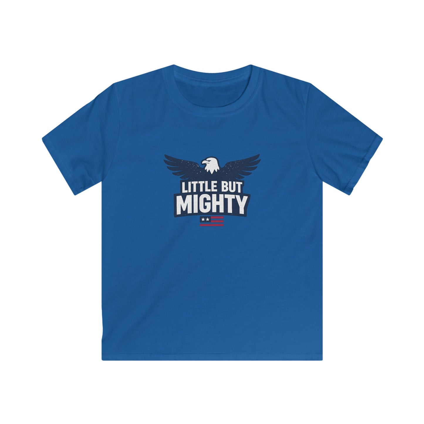 Kids Tee — "Little But Mighty" Eagle Patriotic Shirt