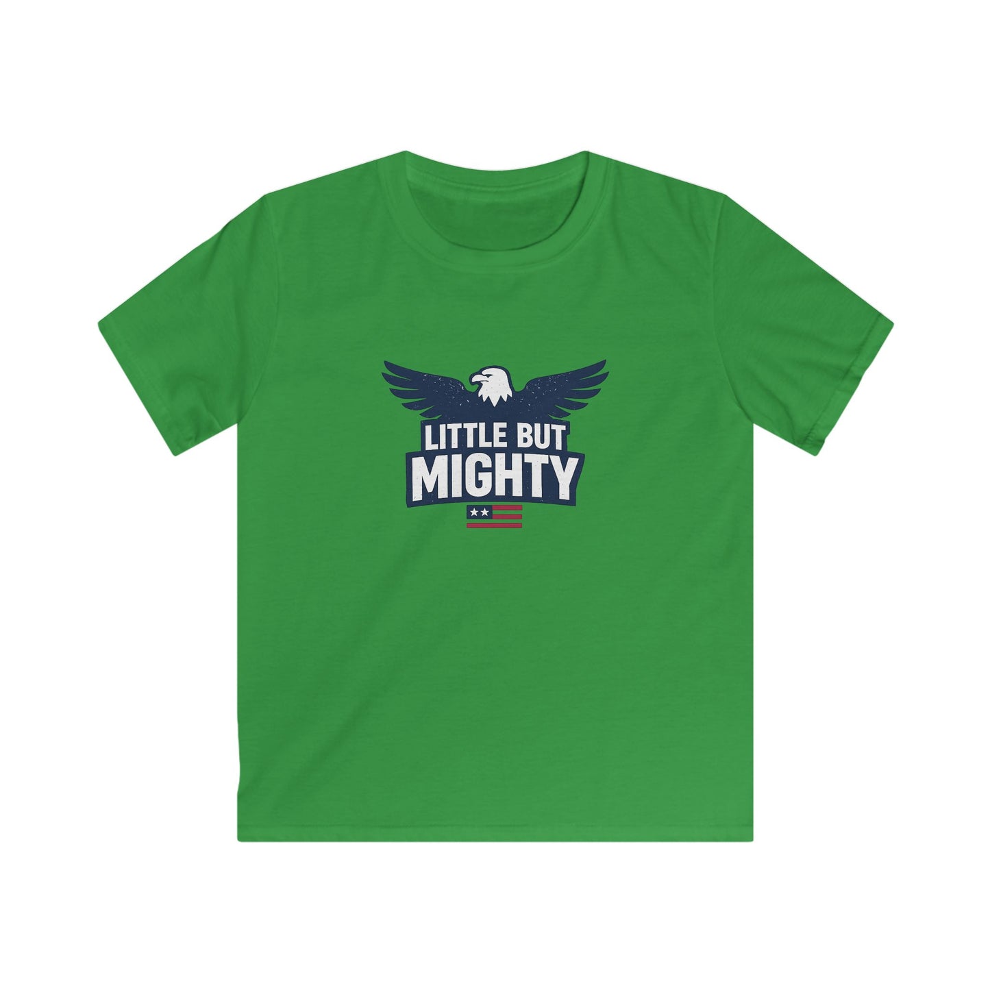 Kids Tee — "Little But Mighty" Eagle Patriotic Shirt