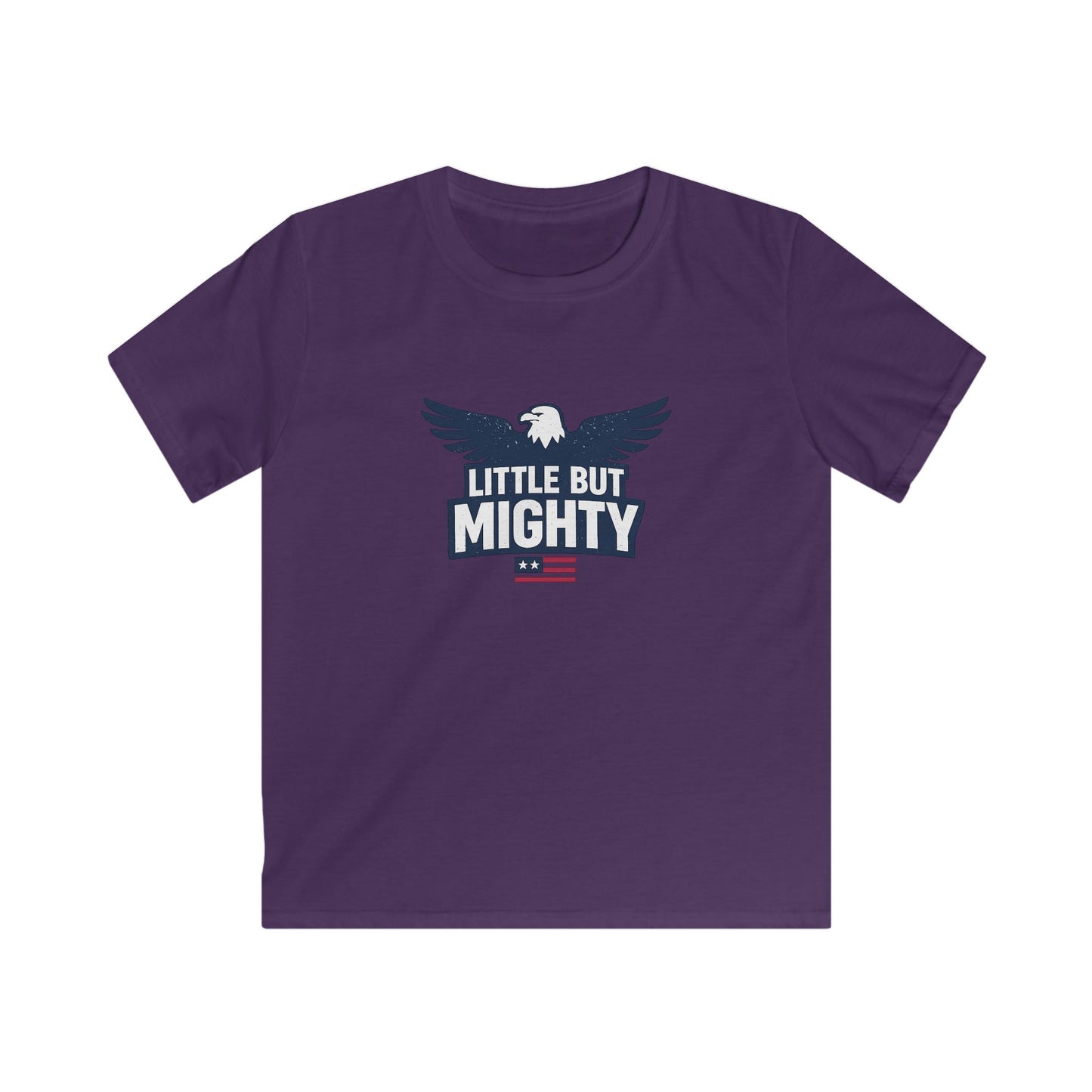 Kids Tee — "Little But Mighty" Eagle Patriotic Shirt
