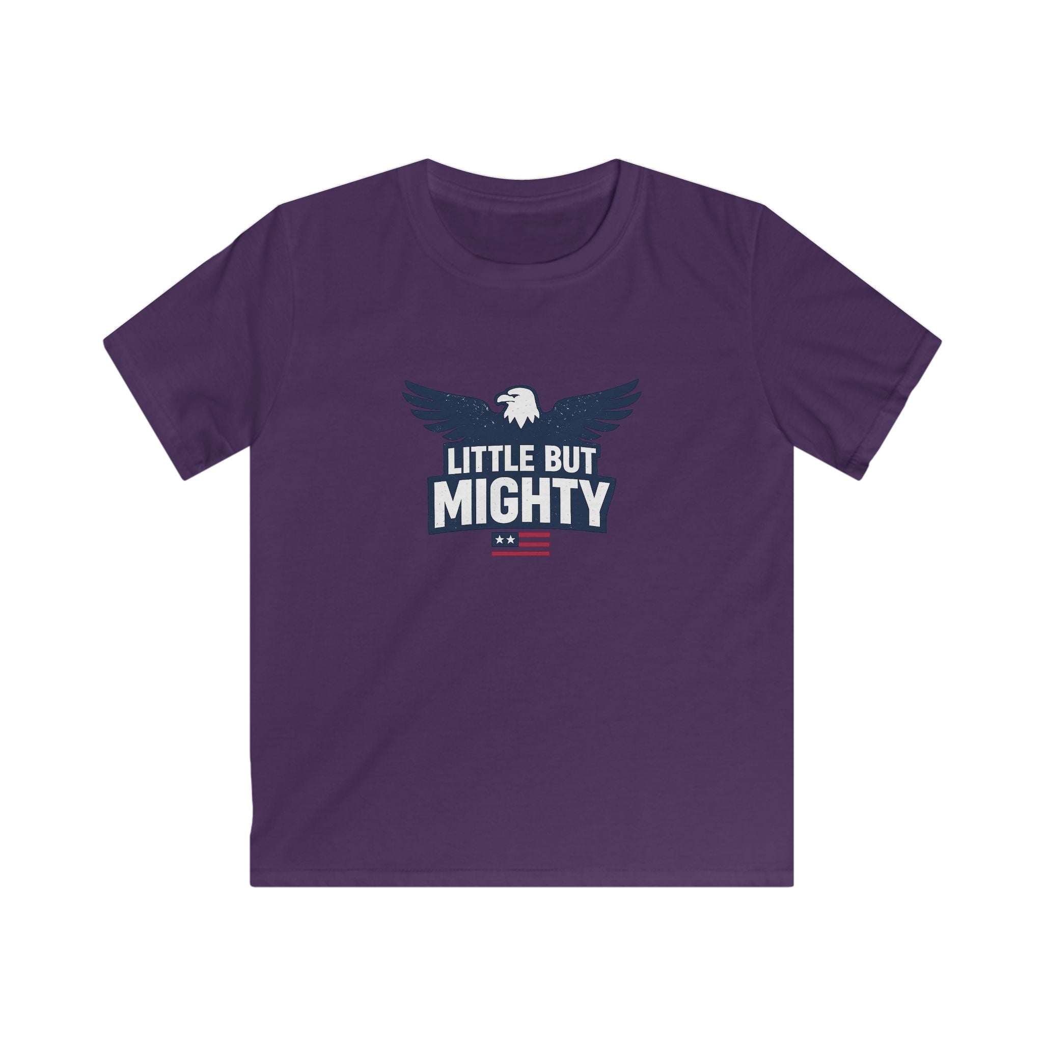 Kids Tee — "Little But Mighty" Eagle Patriotic Shirt
