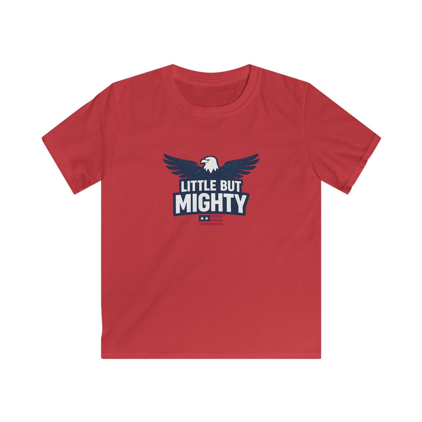 Kids Tee — "Little But Mighty" Eagle Patriotic Shirt