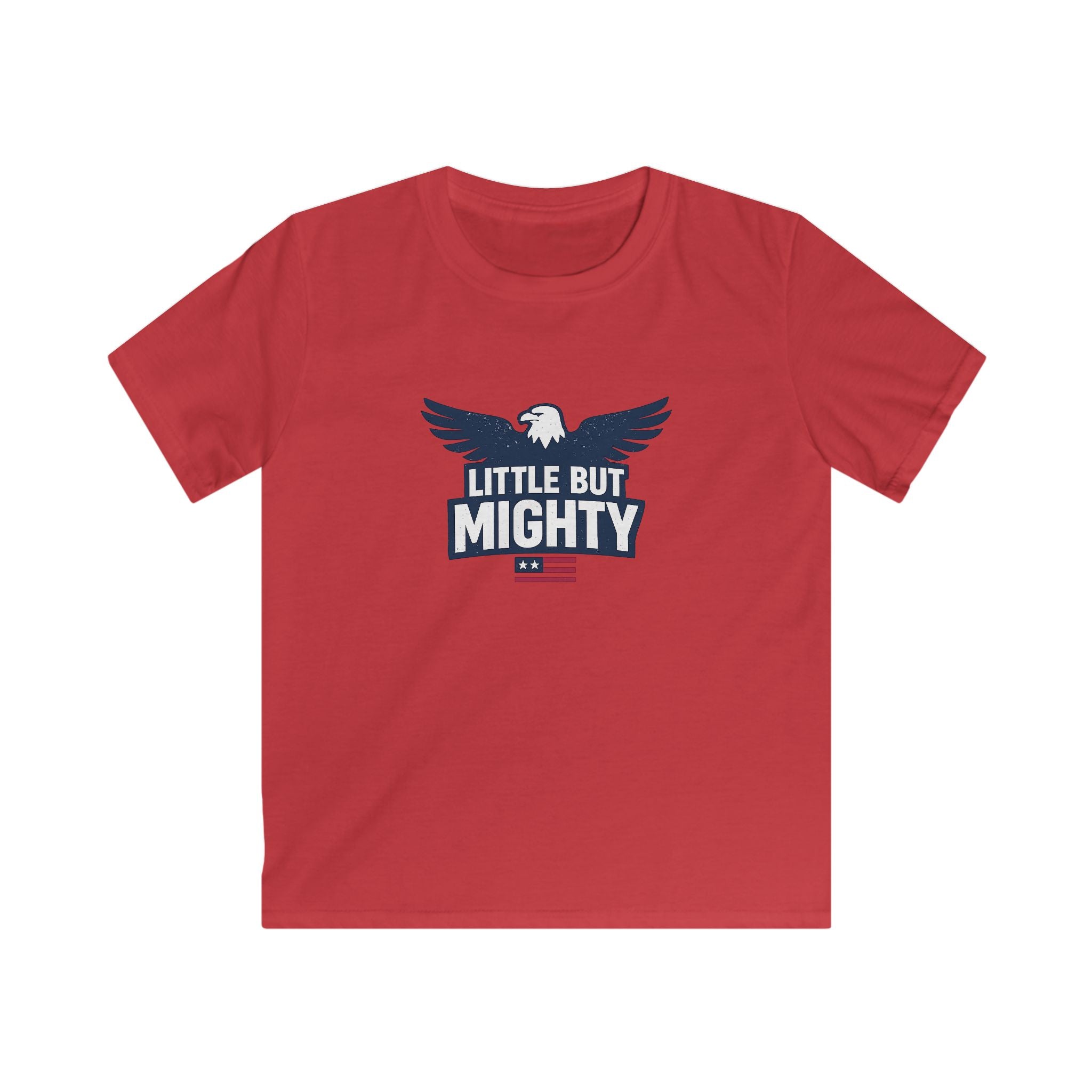 Kids Tee — "Little But Mighty" Eagle Patriotic Shirt