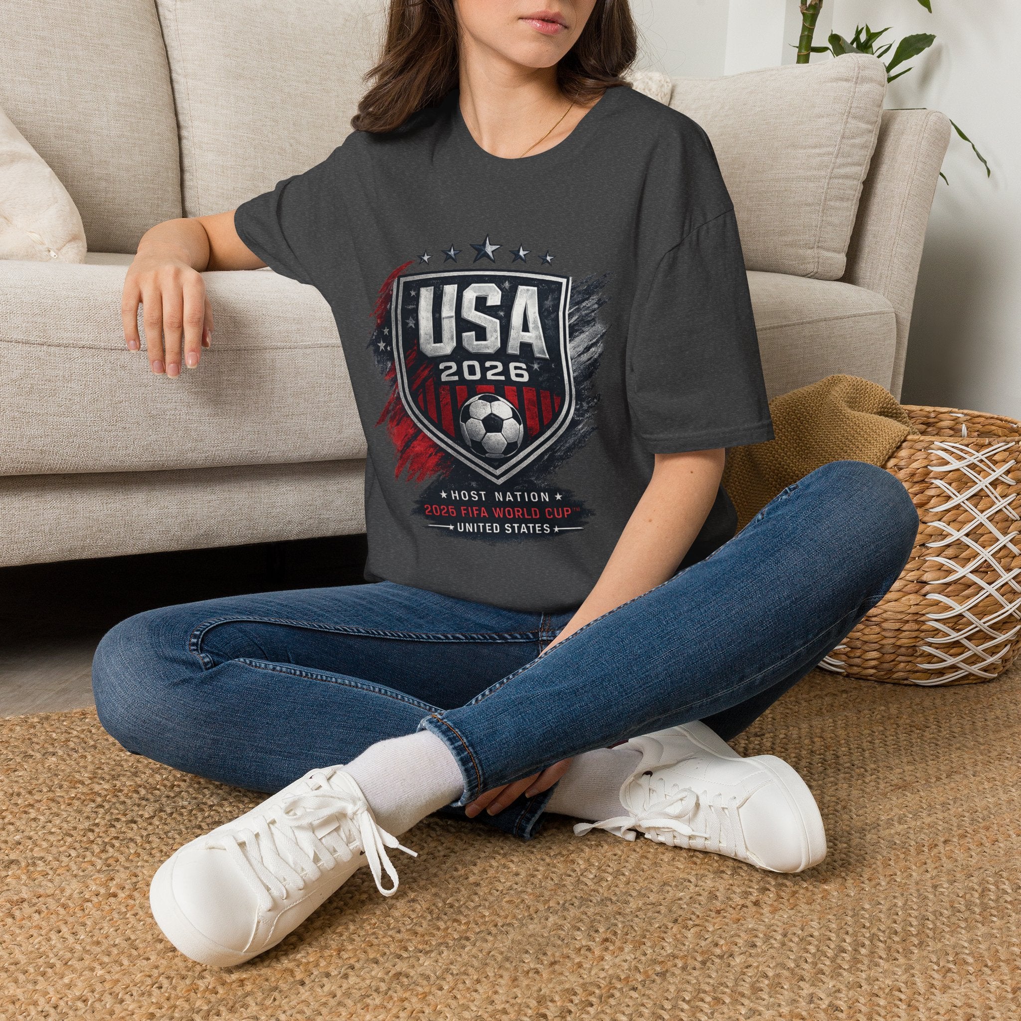 USA 2026 Soccer Shield T‑Shirt — Men’s Women’s American World Cup Supporter Tee
