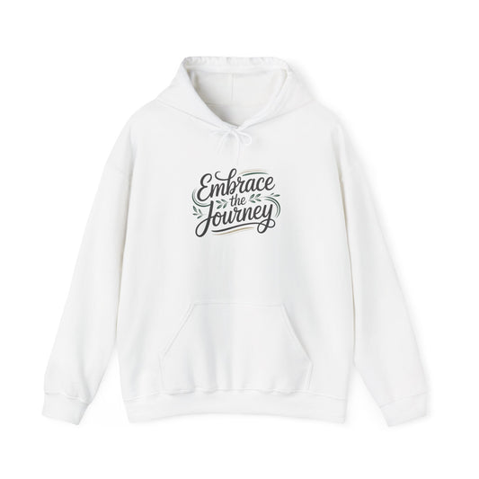 Embrace the Journey hoodie | hand-lettered minimalist quote, script typography