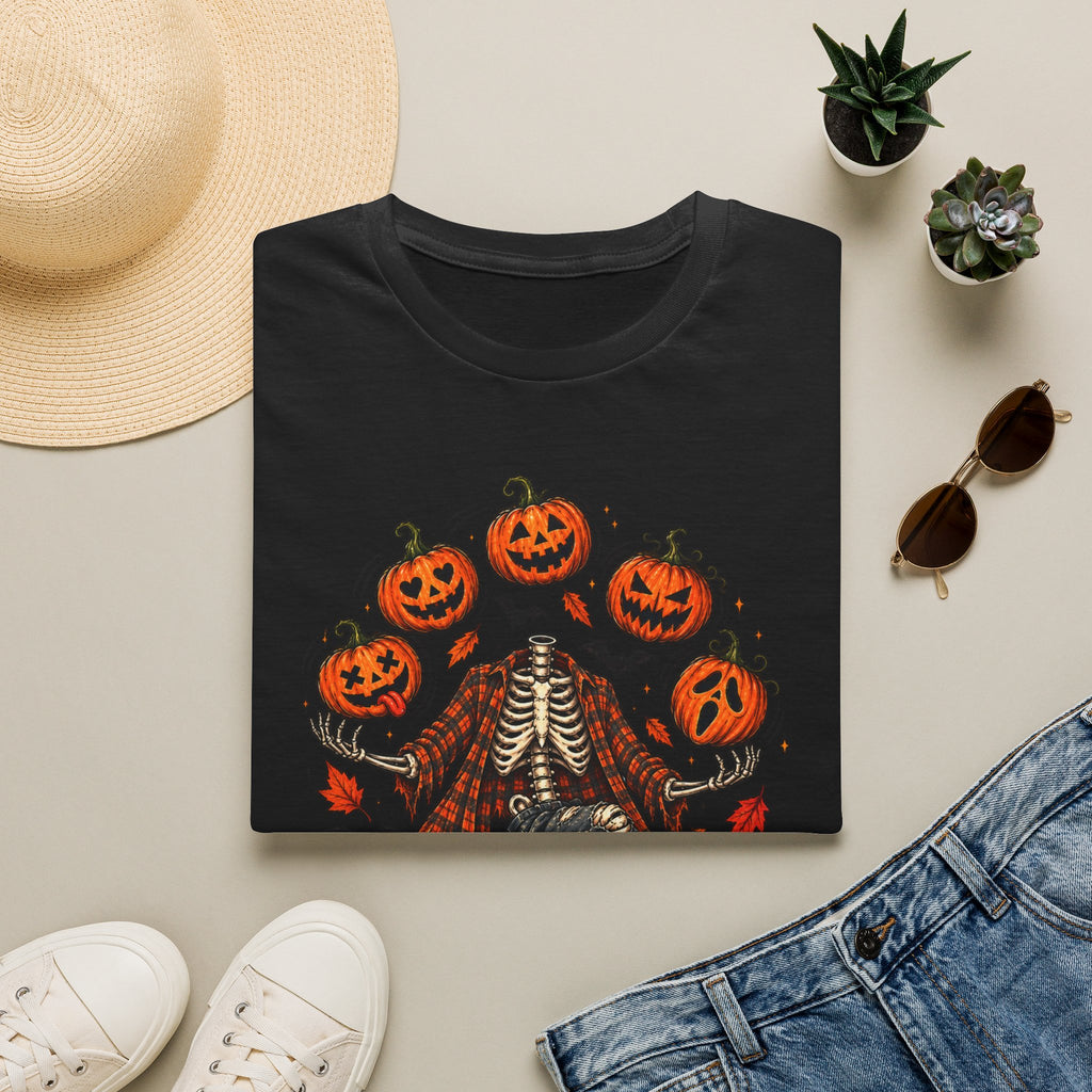 Headless Harvest – Juggling Pumpkins Halloween Tee 🎃💀
