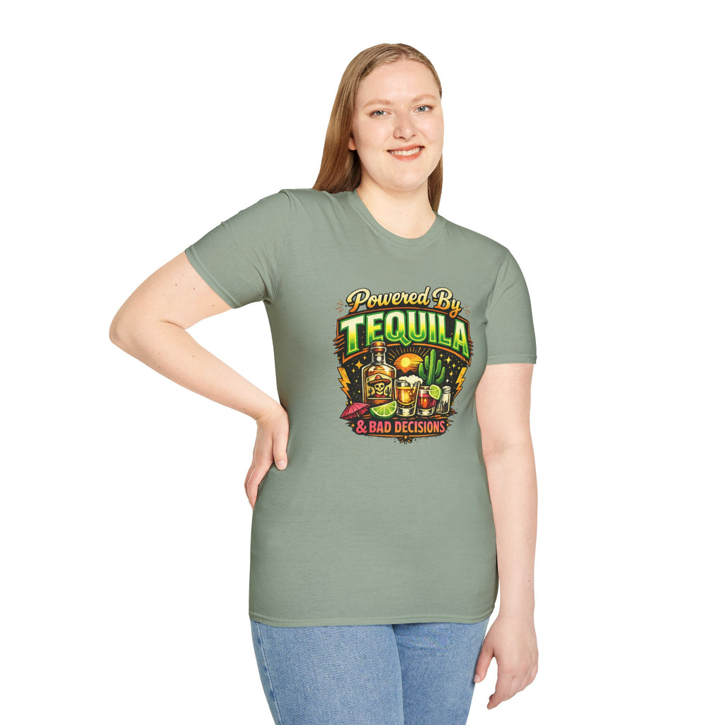 Tequila & Bad Decisions T-Shirt — Funny Bar Party Drinking Tee