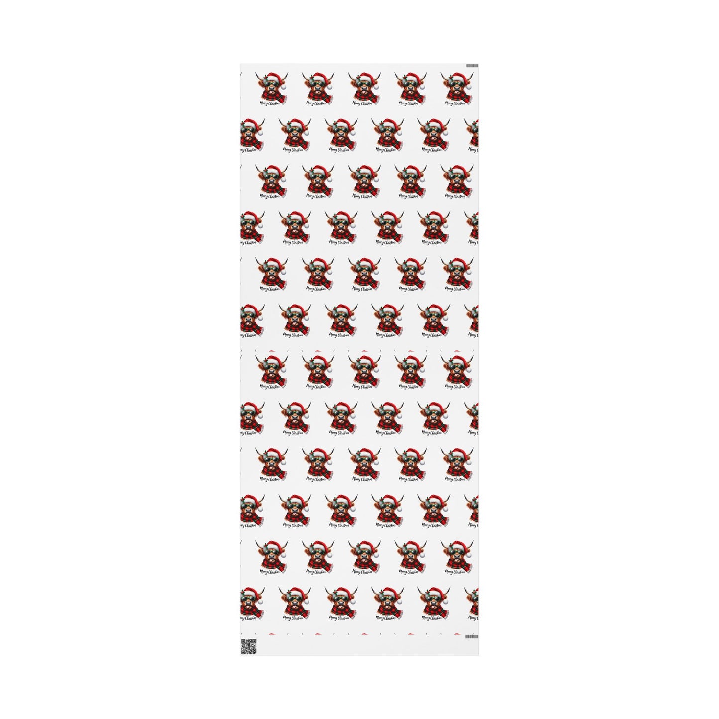 Mooey Christmas Highland Cow Wrapping Paper