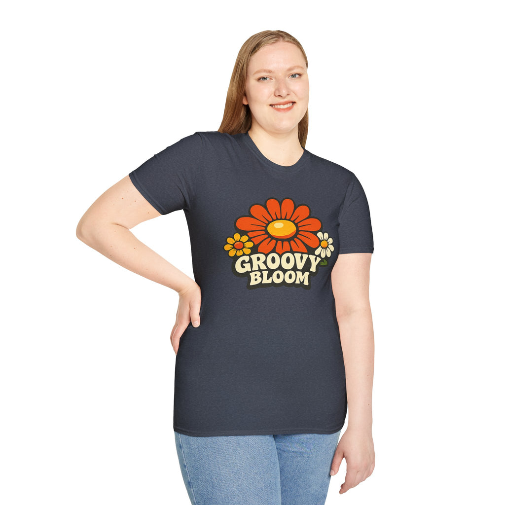 Groovy 70s Bloom T-Shirt — Retro Floral Vintage Vibe