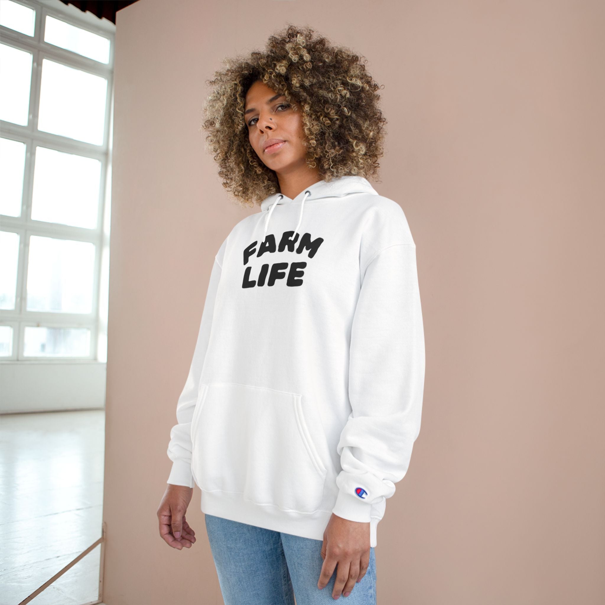 Farm Life Champion Hoodie Gould Creek Farm- Cozy Apparel for Agriculture Lovers