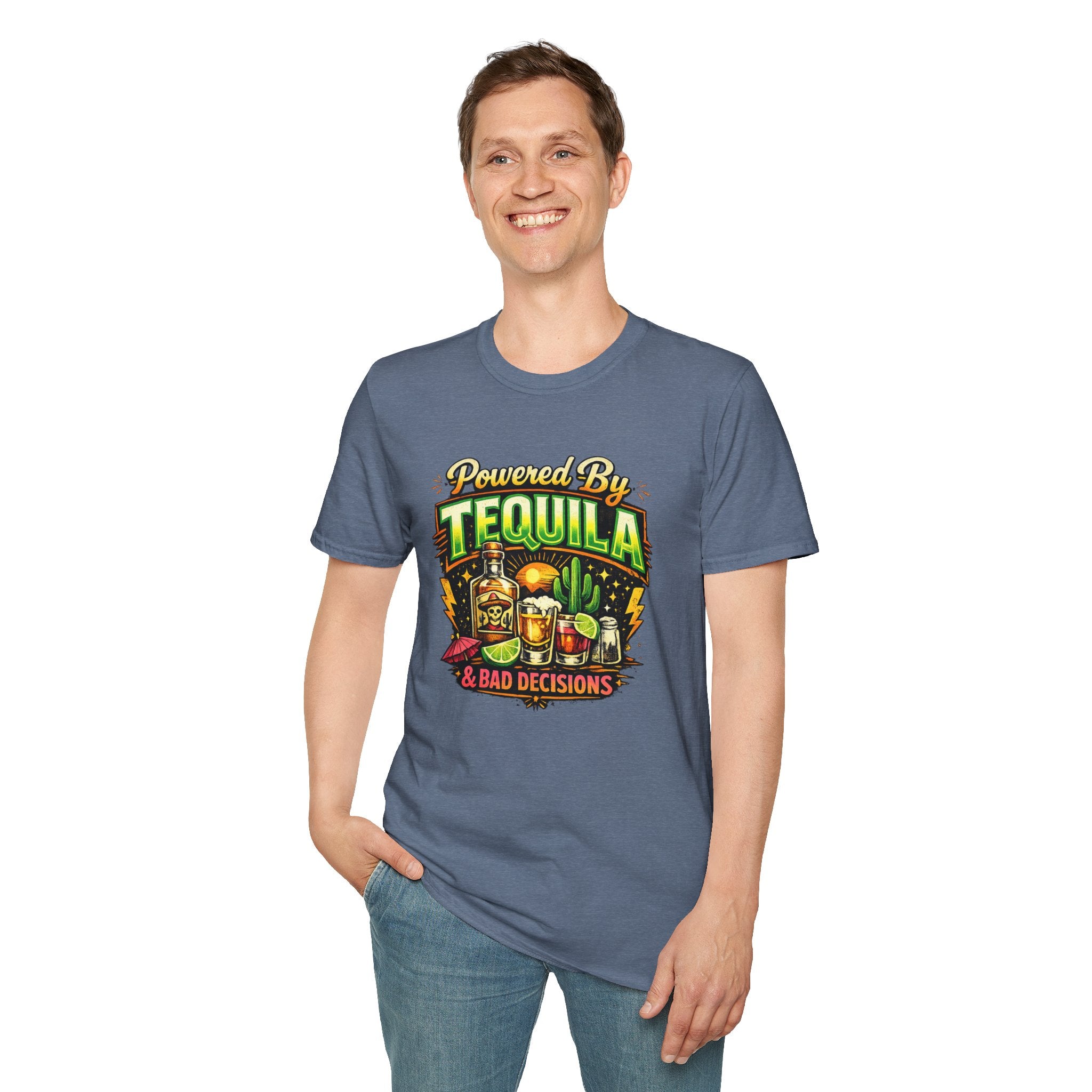 Tequila & Bad Decisions T-Shirt — Funny Bar Party Drinking Tee