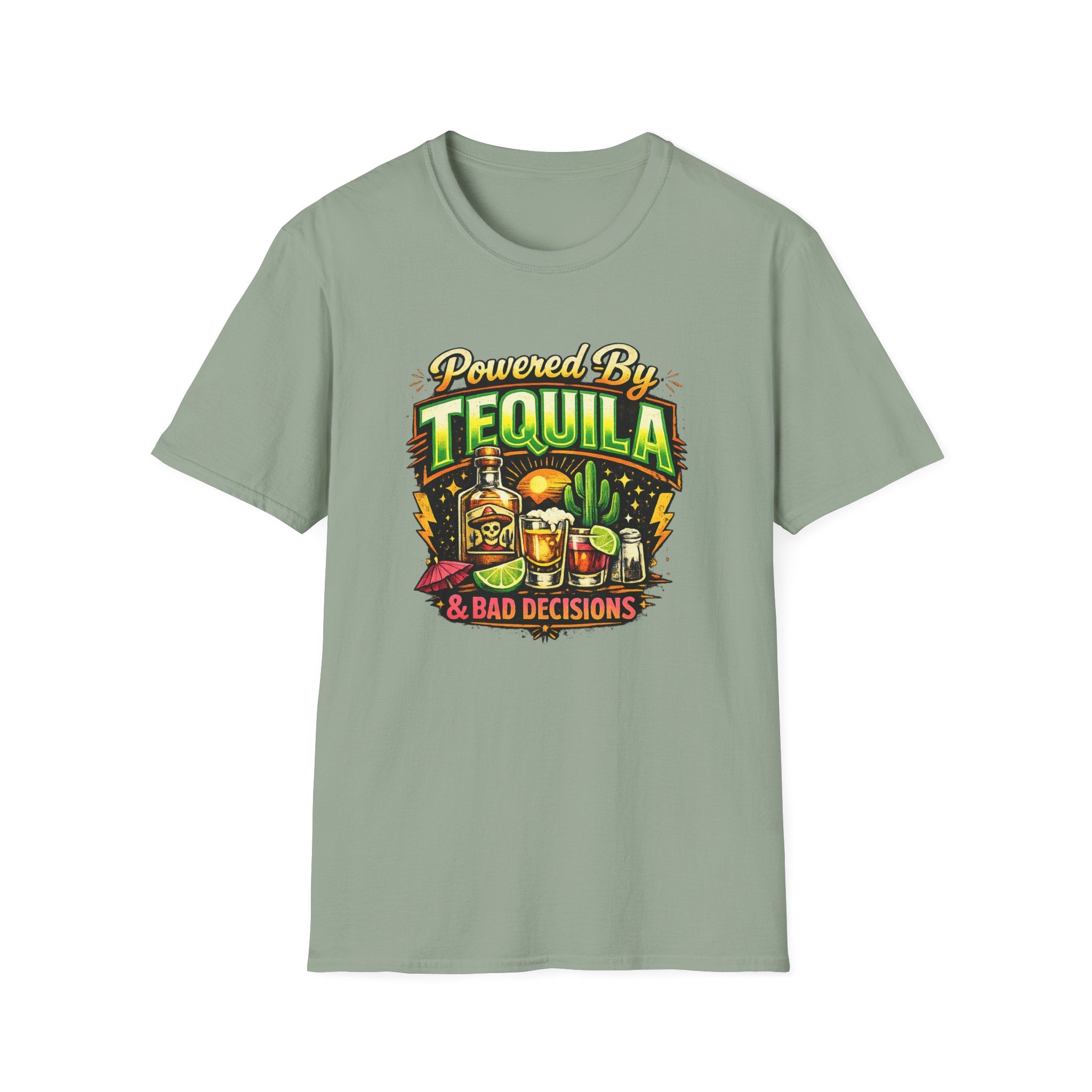Tequila & Bad Decisions T-Shirt — Funny Bar Party Drinking Tee