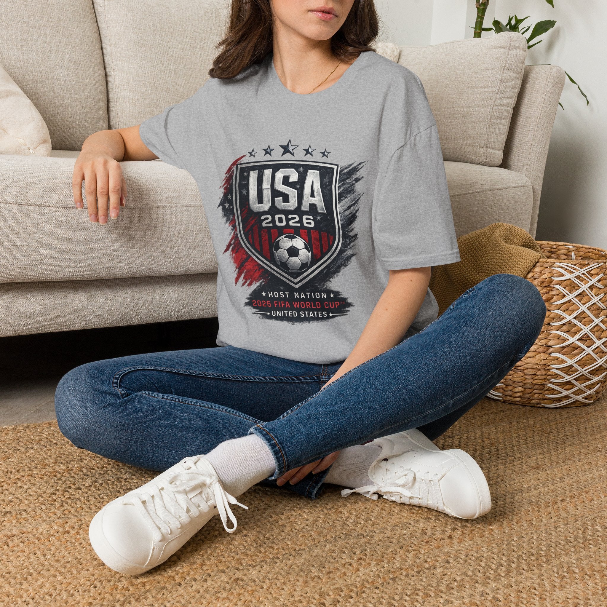 USA 2026 Soccer Shield T‑Shirt — Men’s Women’s American World Cup Supporter Tee