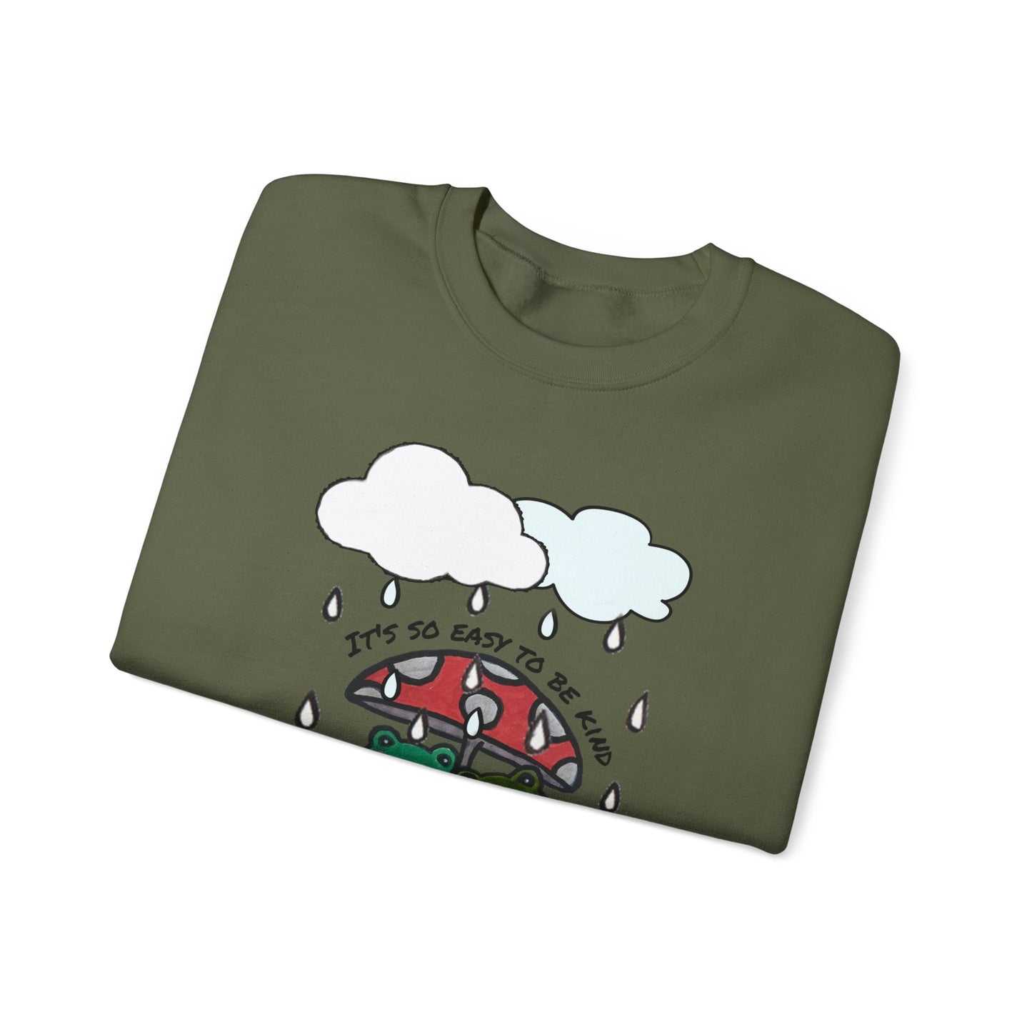 Cute Frogs Kindness Crewneck Sweatshirt - Unisex Heavy Blend