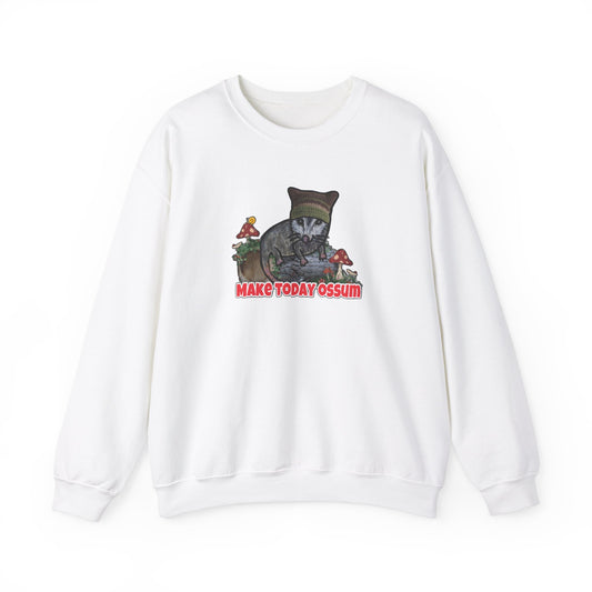 Make Today Ossum Cat Sweatshirt - Cozy Unisex Heavy Blend Crewneck
