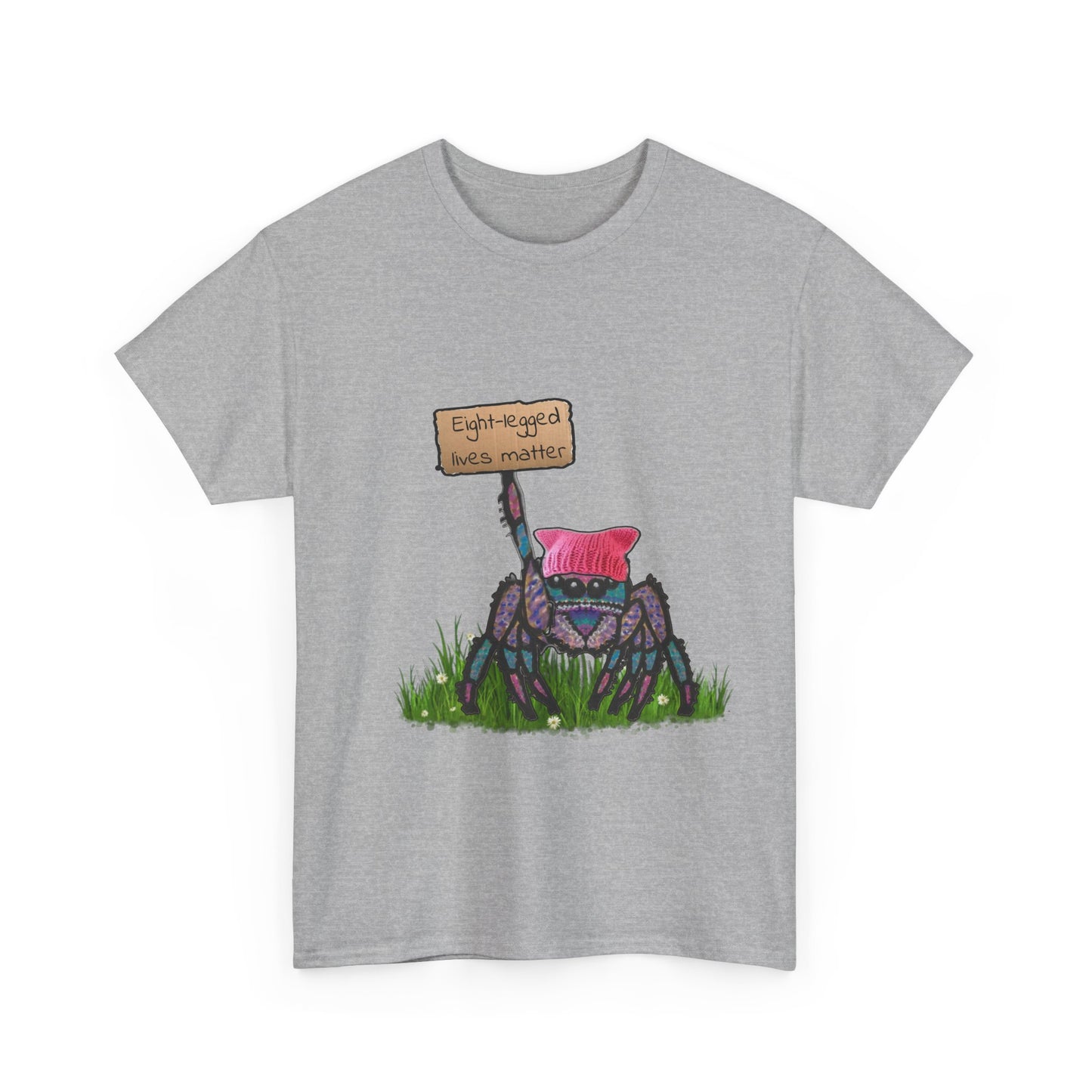 Unisex Heavy Cotton Tee - 'Eight-Legged Lives Matter' Spider Design Shirt
