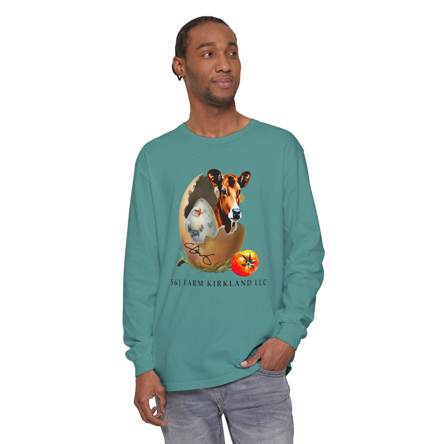 S&J Farm Kirkland LLC - Unisex Garment-dyed Long Sleeve T-Shirt