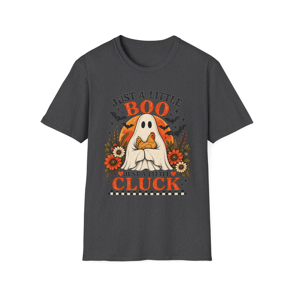 Just a Little Boo, Just a Little Cluck Halloween Chicken Tee