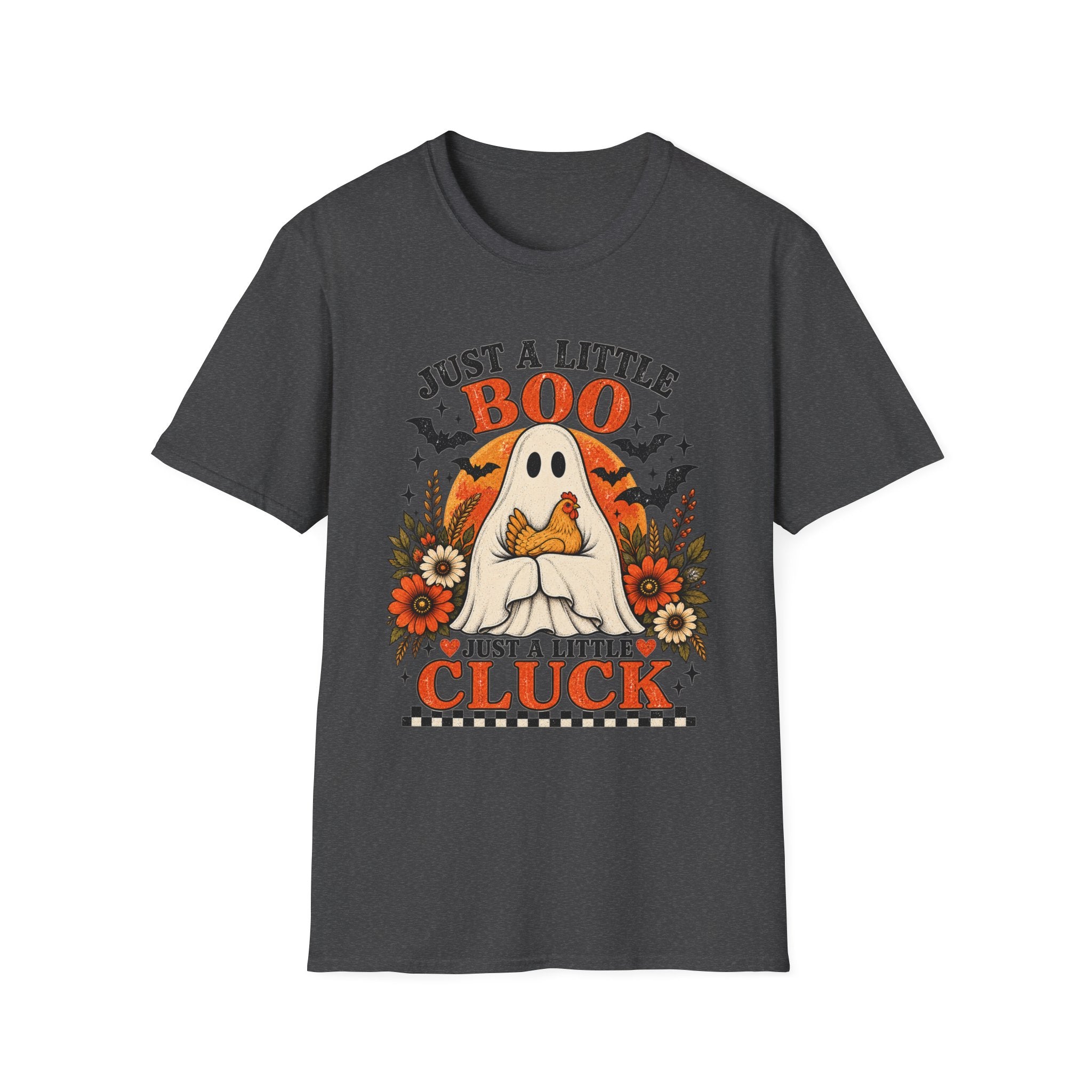 Just a Little Boo, Just a Little Cluck Halloween Chicken Tee