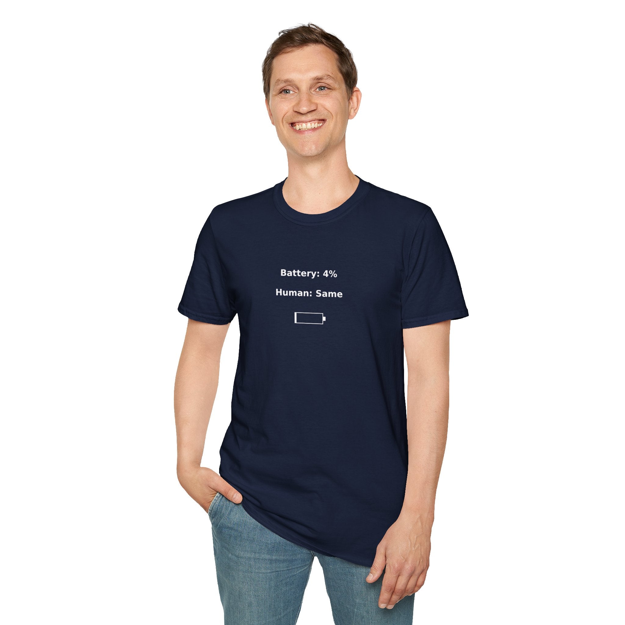 Low Battery T-Shirt — Funny Energy Saver Tee