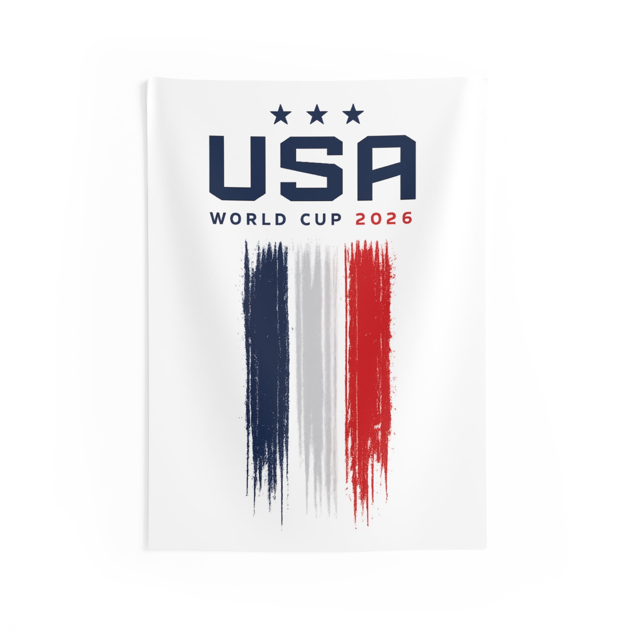 USA World Cup 2026 Tapestry — Soccer Flag Brushstroke Wall Decor