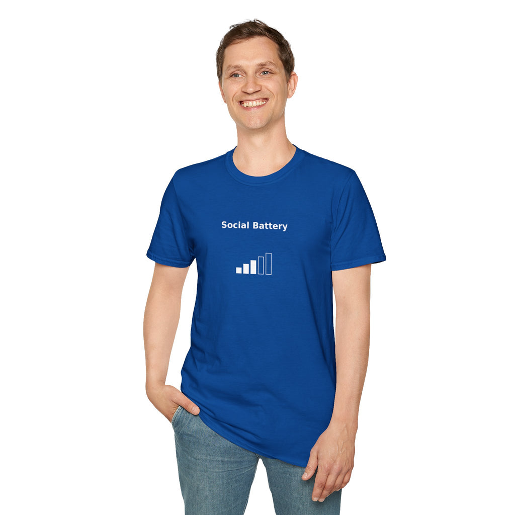 Social Battery T-Shirt — Minimalist Introvert Graphic Tee