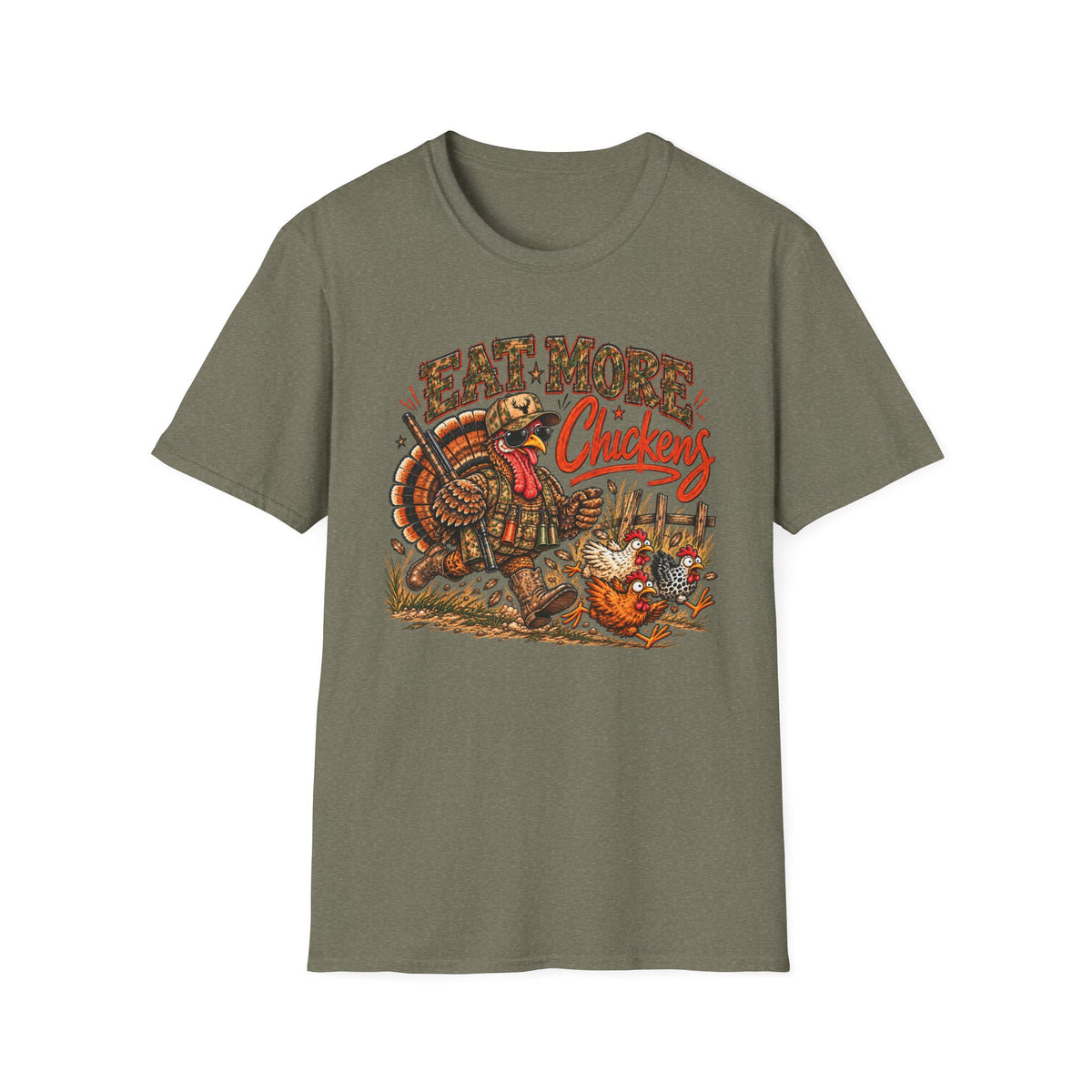 Eat More Chickens – Funny Chicken Shirt
