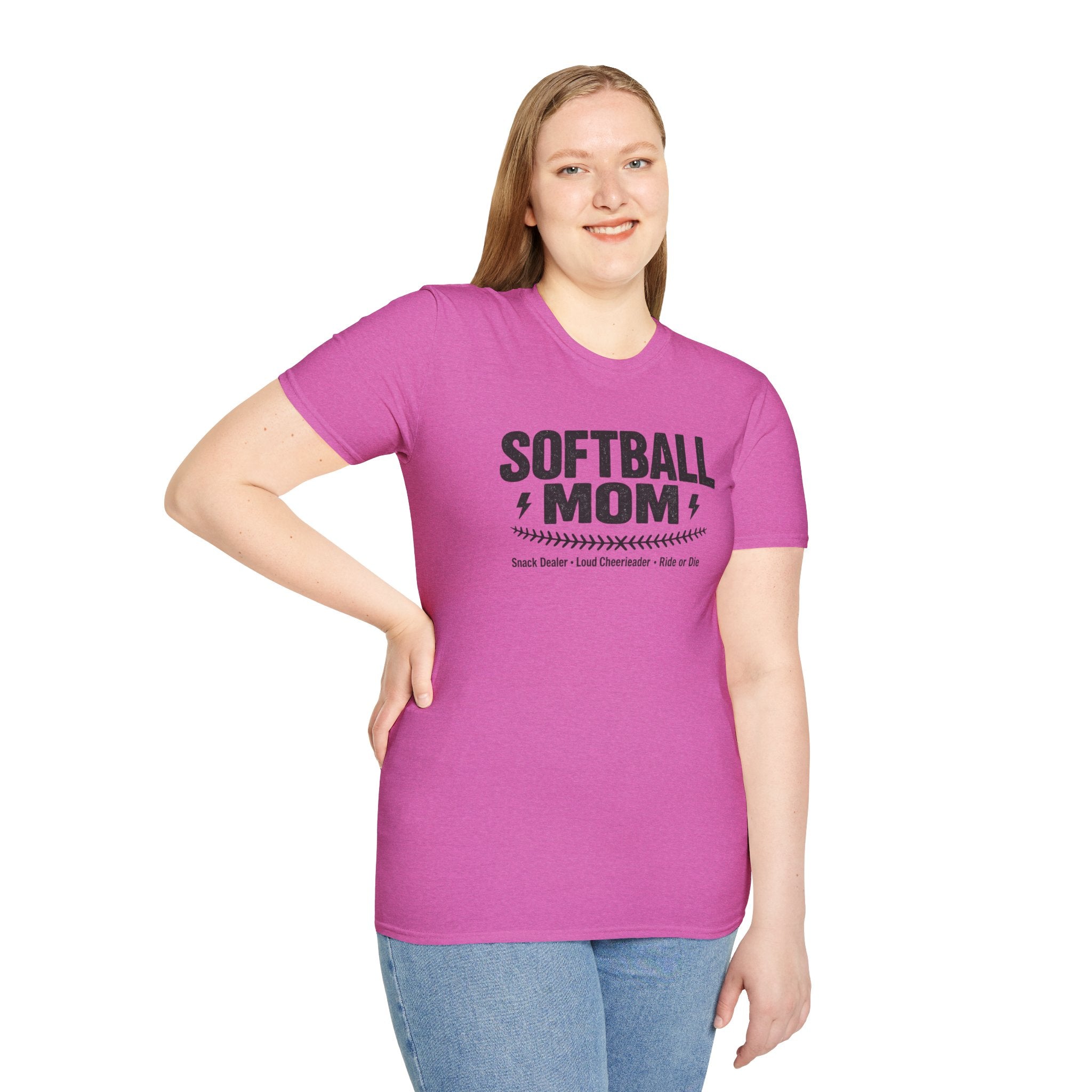 Softball Mom T-Shirt – Proud Softball Mom Tee (Coach, Team Mom Gift)