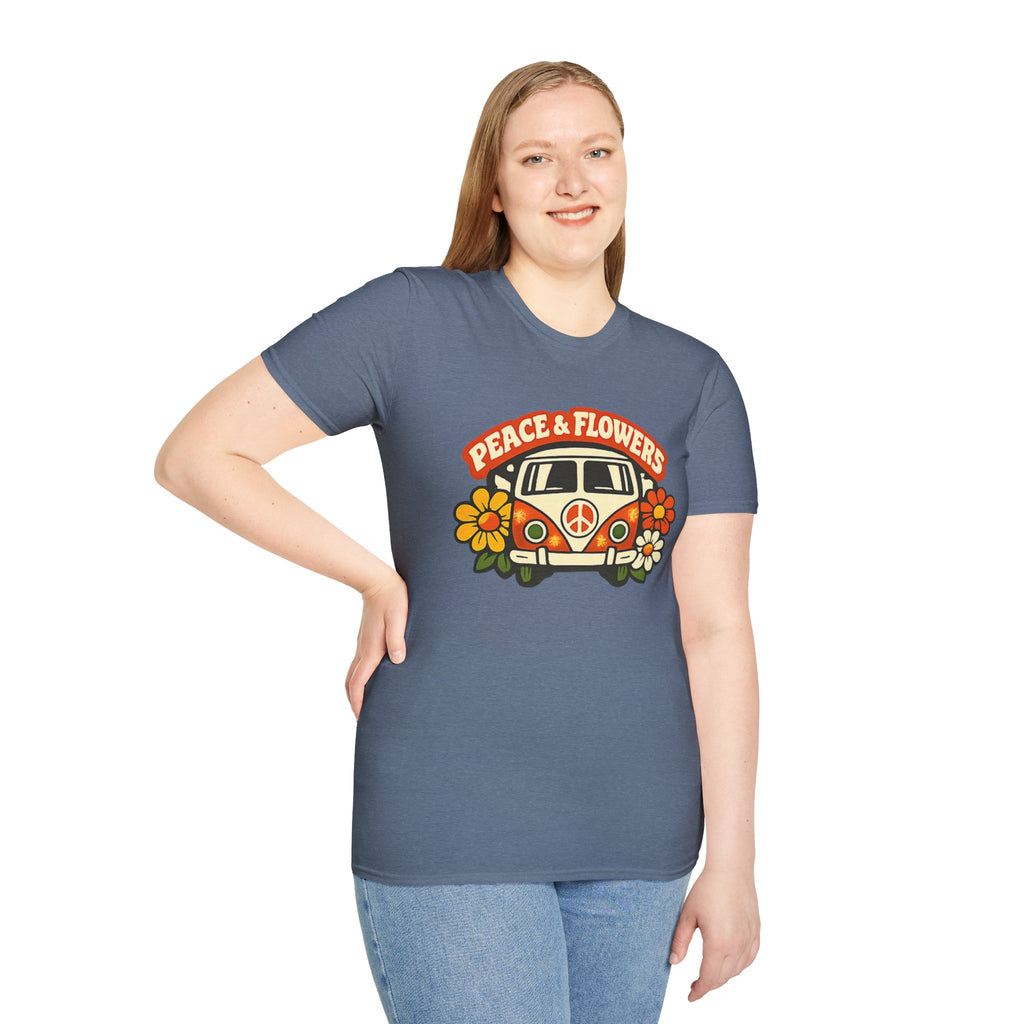 Hippie Van Peace & Flowers T-Shirt