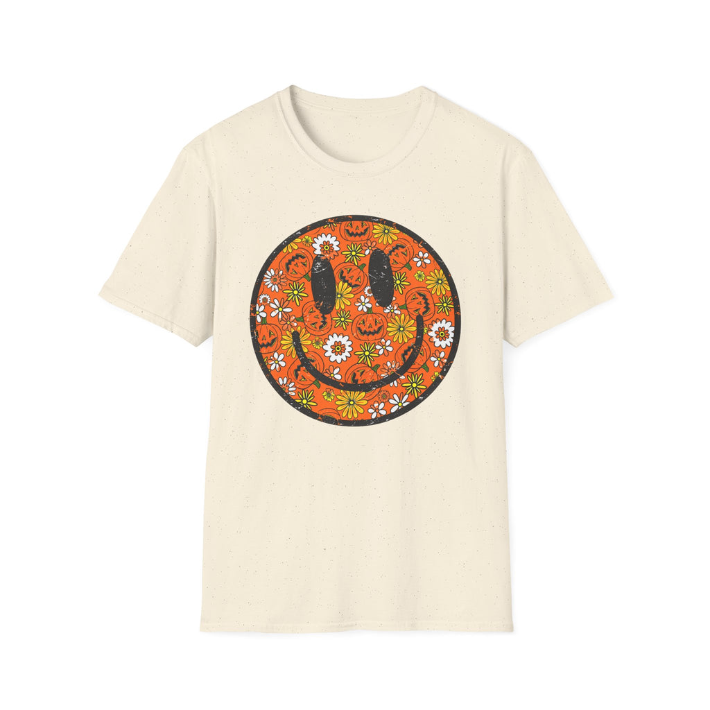 Retro Halloween Smiley T-Shirt 🎃🌼