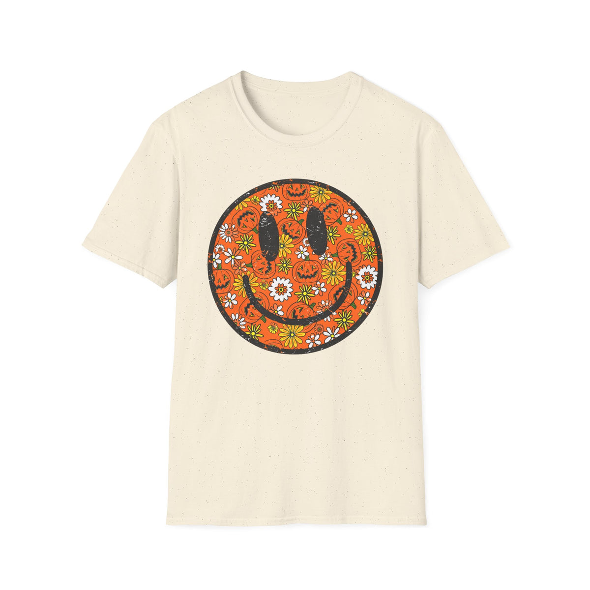 Retro Halloween Smiley T-Shirt 🎃🌼