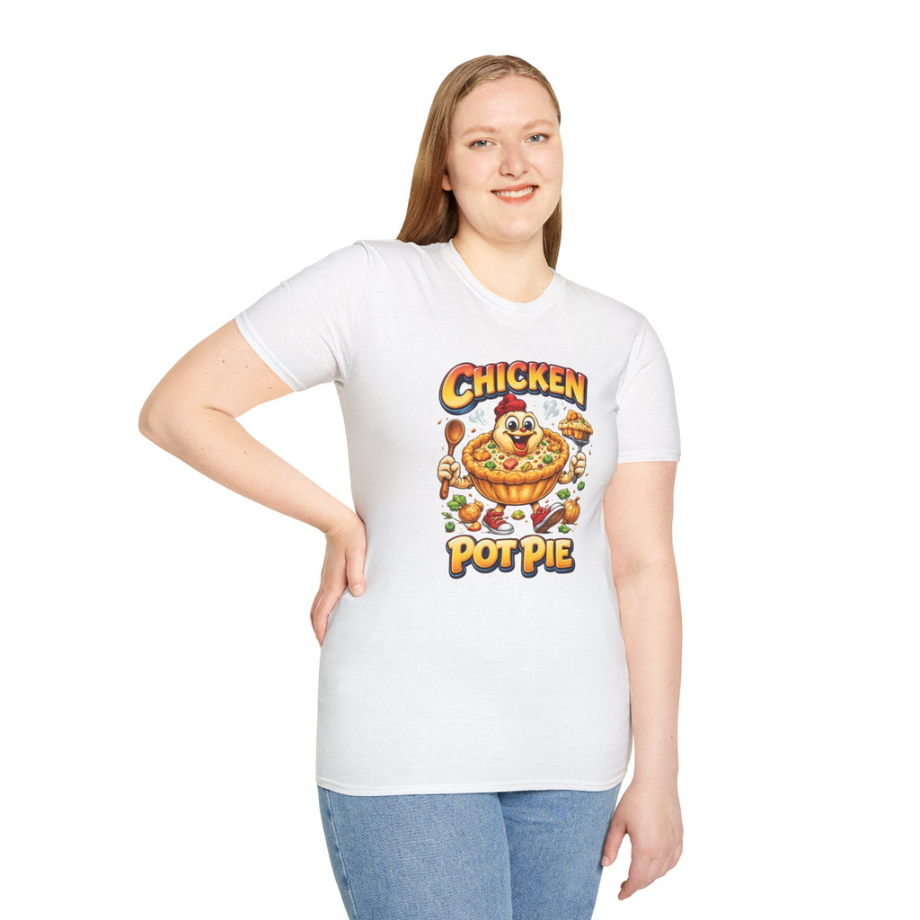 Comical Chicken Pot Pie T-Shirt — Funny Pie Lover Graphic Tee