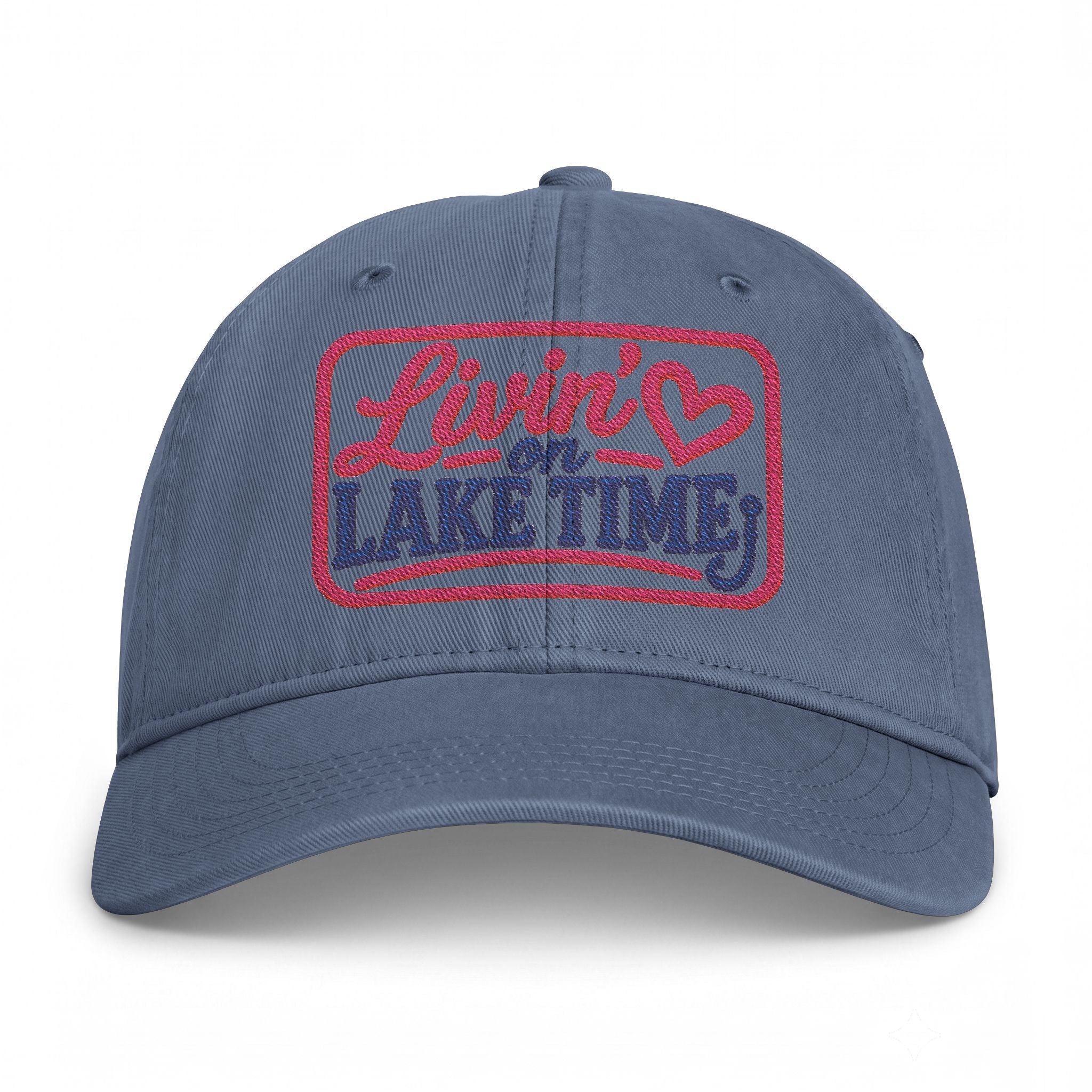 Livin’ on Lake Time Embroidered Washed Cap 🎣💗